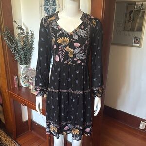 NWT Style&Co size small Floral Black Dress